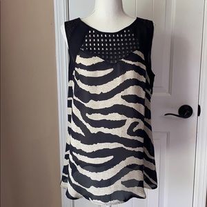 Cabi animal print tunic top.